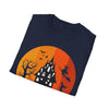 Halloween Castle Unisex T-Shirt, Spooky Tee, Halloween Costume, Graphic Tee, Fall Shirt, Witch and Ghost Shirt - TINMICO