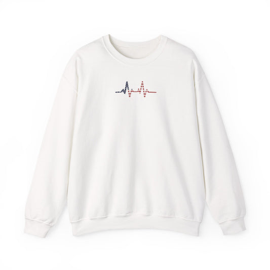 Heartbeat ECG Unisex Sweatshirt, Cozy Crewneck for Medical Professionals, Gift for Nurses, Heart Health Awareness, Casual Fall Wear - TINMICO
