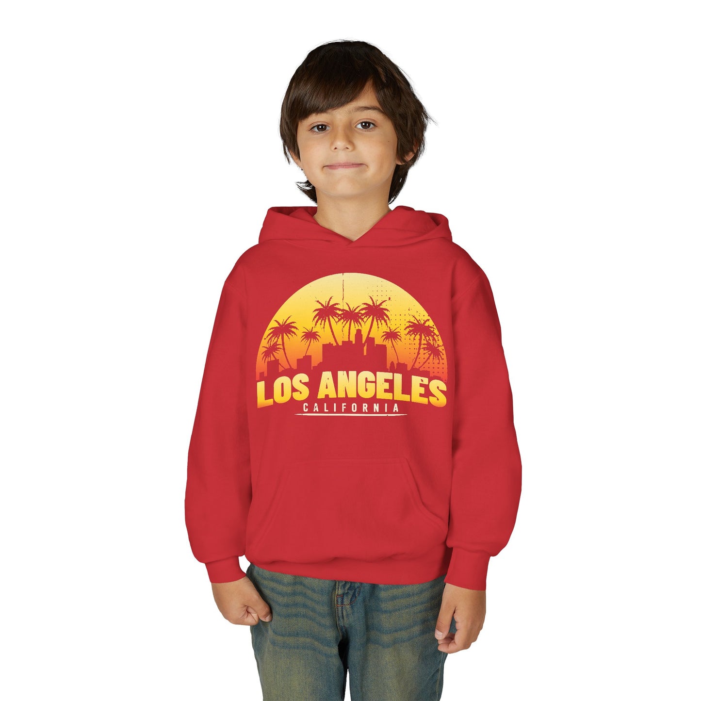 Los Angeles Youth Hoodie, Trendy Los Angeles Sweatshirt for Kids, California Style Sweatshirt, Perfect Gift for Teens, Casual Wear - TINMICO