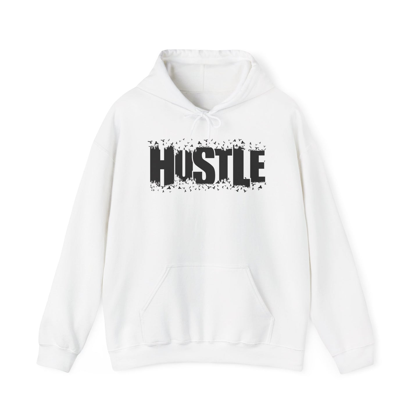 Hustle Hooded Sweatshirt, Cozy Workout Gear, Motivational Apparel, Gift for Entrepreneurs, Stylish Casual Wear - TINMICO