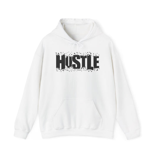 Hustle Hooded Sweatshirt, Cozy Workout Gear, Motivational Apparel, Gift for Entrepreneurs, Stylish Casual Wear - TINMICO