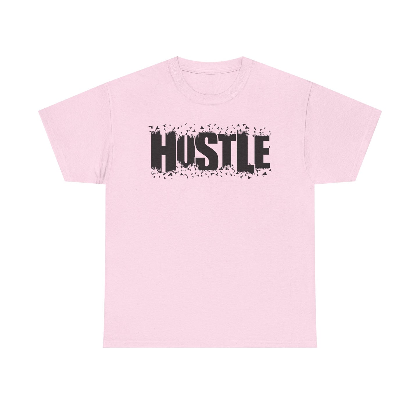 Hustle Unisex Heavy Cotton Tee, Motivational T-Shirt, Fitness Apparel, Trendy Gift, Everyday Casual Wear - TINMICO