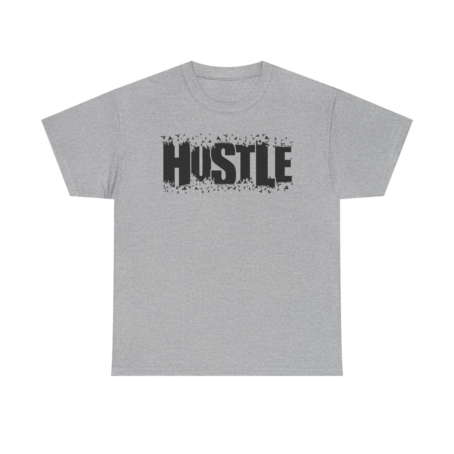 Hustle Unisex Heavy Cotton Tee, Motivational T-Shirt, Fitness Apparel, Trendy Gift, Everyday Casual Wear - TINMICO