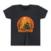 Halloween Youth Short Sleeve Tee, Halloween T-Shirt, Kids Spooky Shirt, Trick or Treat Top, Scary Costume Tee, Fall Celebration Apparel - TINMICO