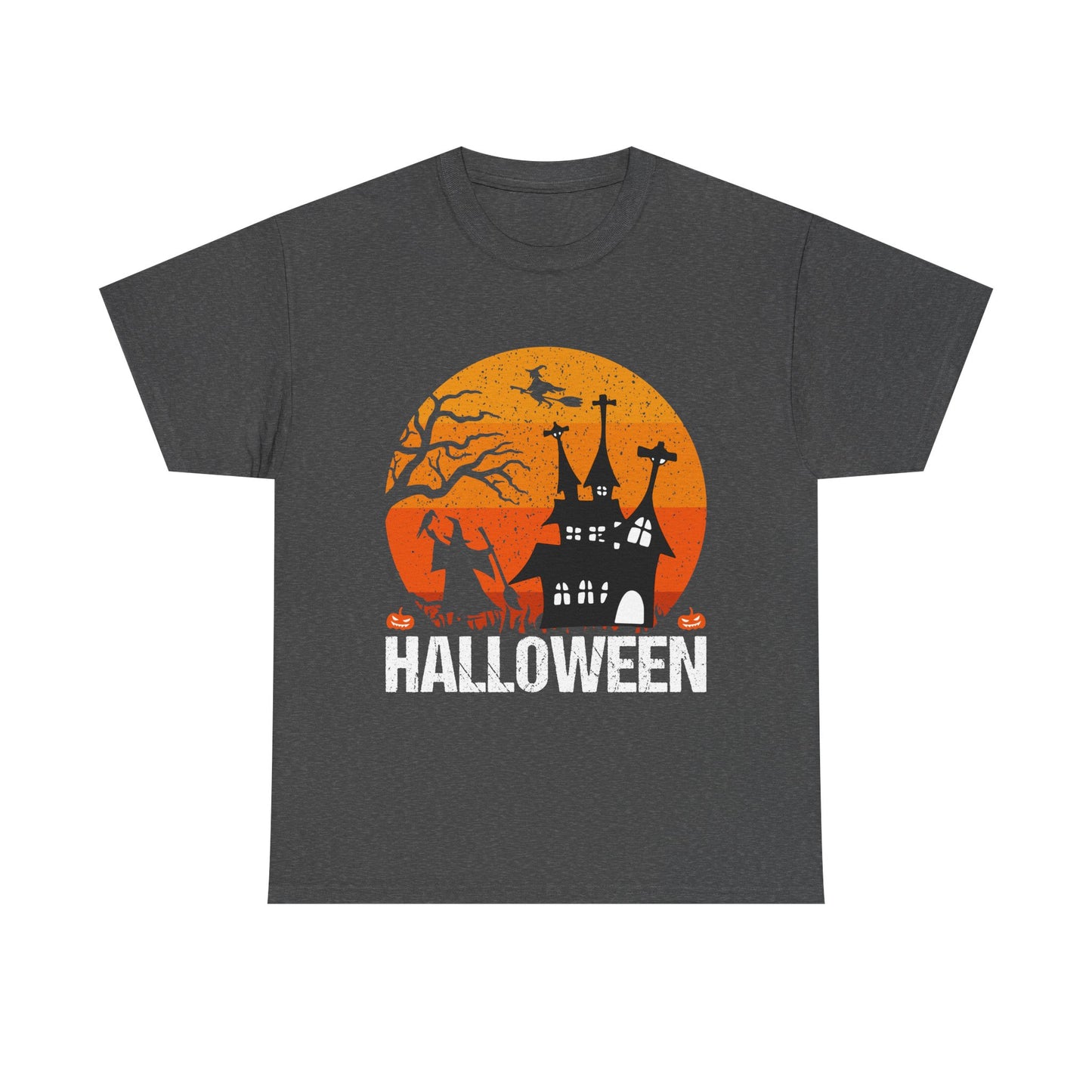 Halloween Unisex Heavy Cotton Tee, Spooky Graphic T-Shirt, Fall Fashion, October Celebrations, Halloween Costume Tee, Gift for [...] - TINMICO
