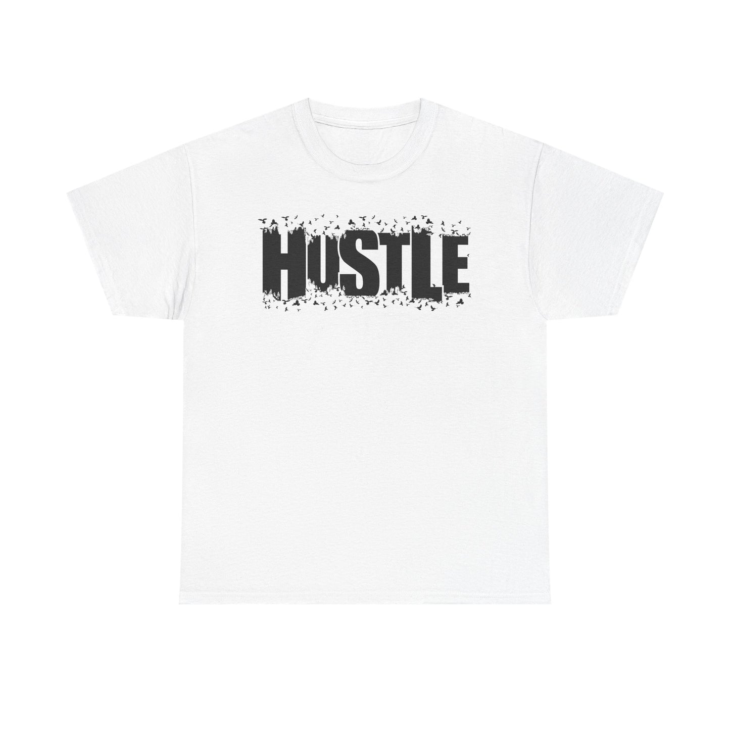 Hustle Unisex Heavy Cotton Tee, Motivational T-Shirt, Fitness Apparel, Trendy Gift, Everyday Casual Wear - TINMICO
