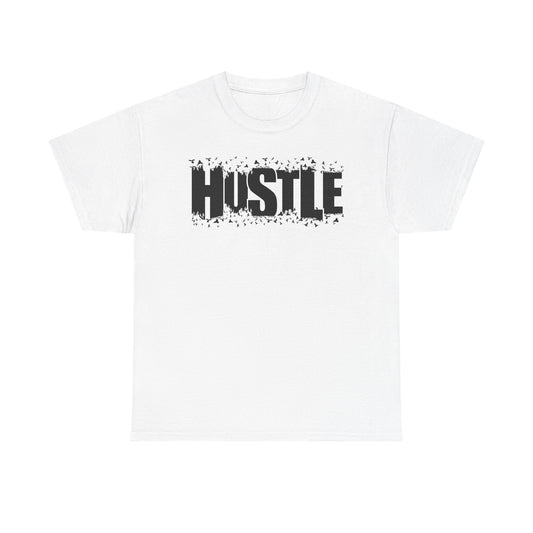 Hustle Unisex Heavy Cotton Tee, Motivational T-Shirt, Fitness Apparel, Trendy Gift, Everyday Casual Wear - TINMICO