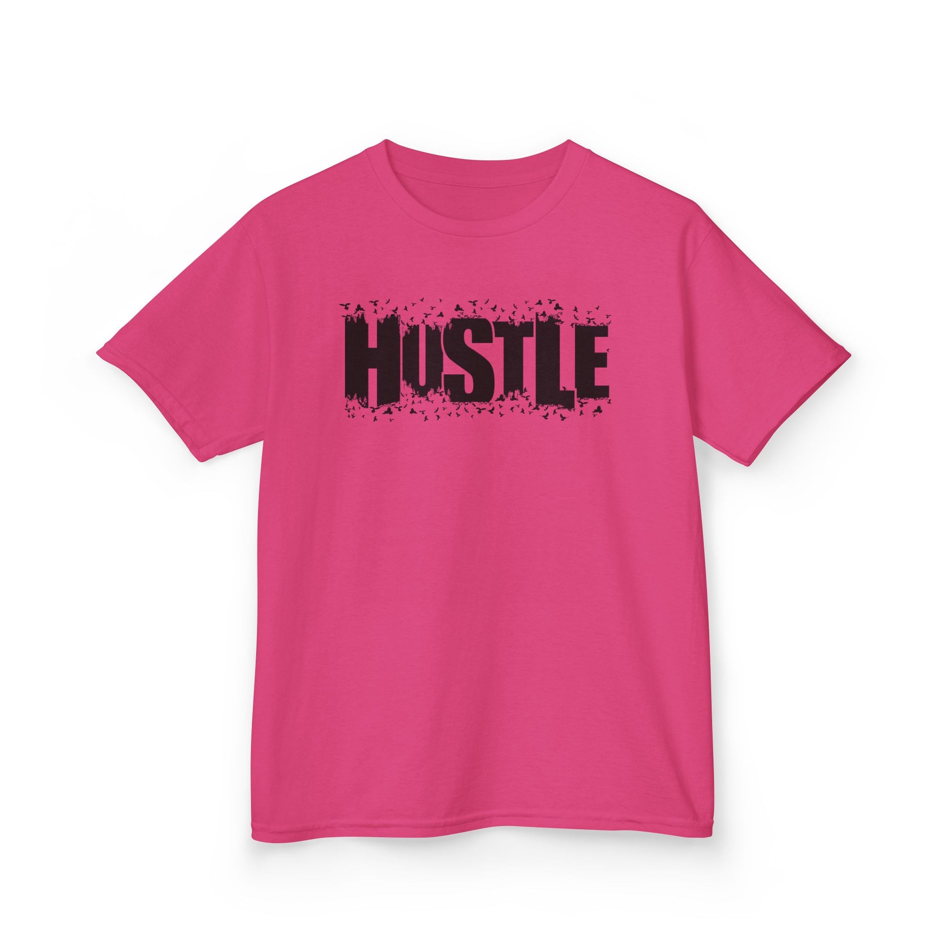 Hustle Kids Tee, Motivational Youth Shirt, Boys and Girls Tee, Active Wear, Trendy Kids Clothing - TINMICO
