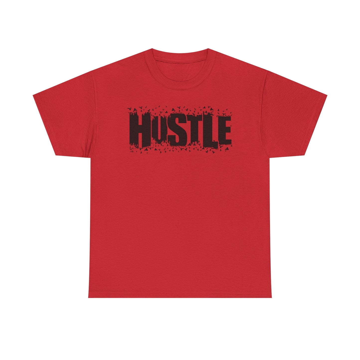 Hustle Unisex Heavy Cotton Tee, Motivational T-Shirt, Fitness Apparel, Trendy Gift, Everyday Casual Wear - TINMICO