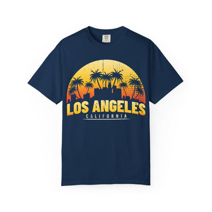 Los Angeles Sunset T-Shirt, California Graphic Tee, Beachwear, Vacation Shirt, Travel Gift, Summer Outfit - TINMICO