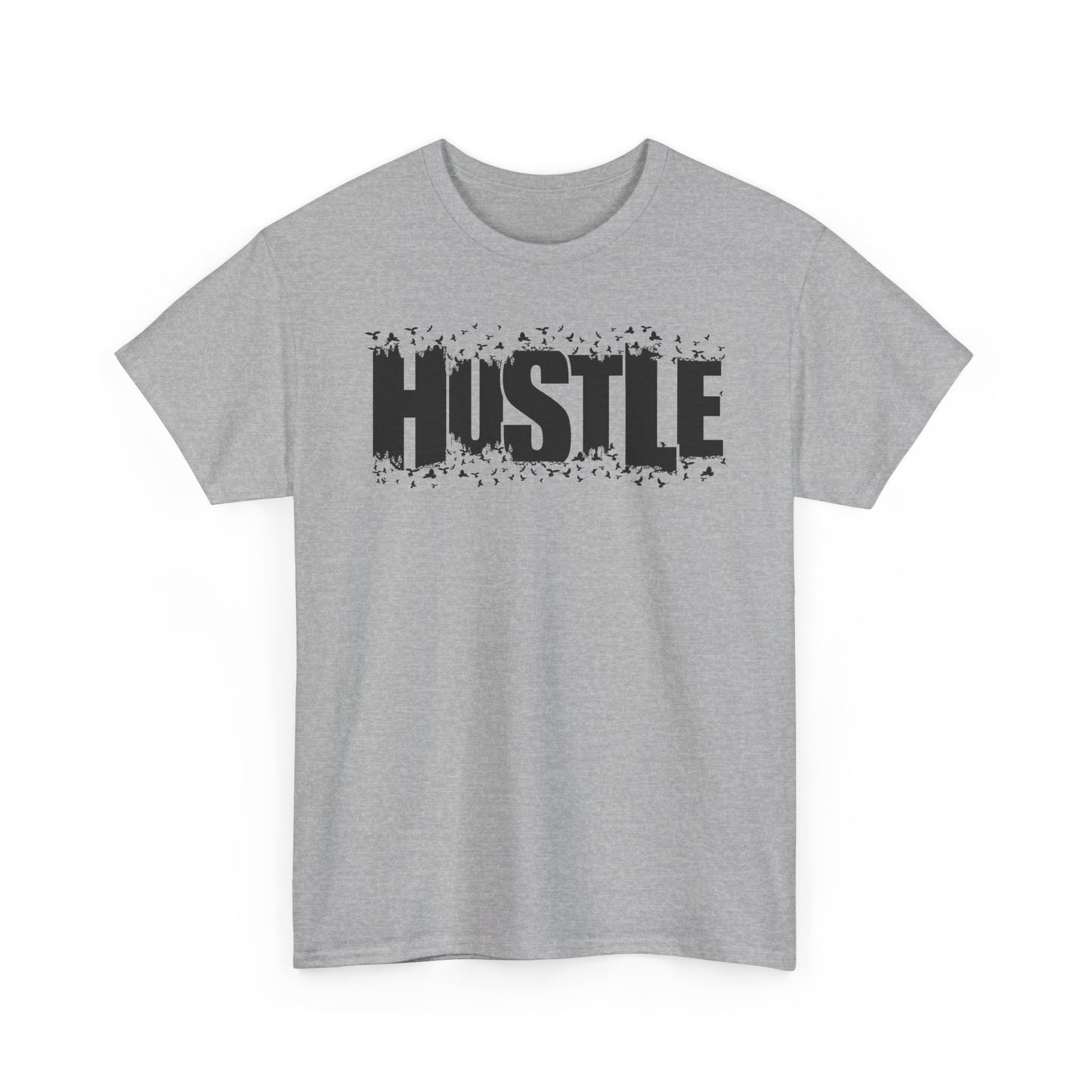 Hustle Unisex Heavy Cotton Tee, Motivational T-Shirt, Fitness Apparel, Trendy Gift, Everyday Casual Wear - TINMICO
