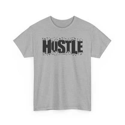 Hustle Unisex Heavy Cotton Tee, Motivational T-Shirt, Fitness Apparel, Trendy Gift, Everyday Casual Wear - TINMICO