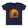 Halloween Youth Short Sleeve Tee, Halloween T-Shirt, Kids Spooky Shirt, Trick or Treat Top, Scary Costume Tee, Fall Celebration Apparel - TINMICO