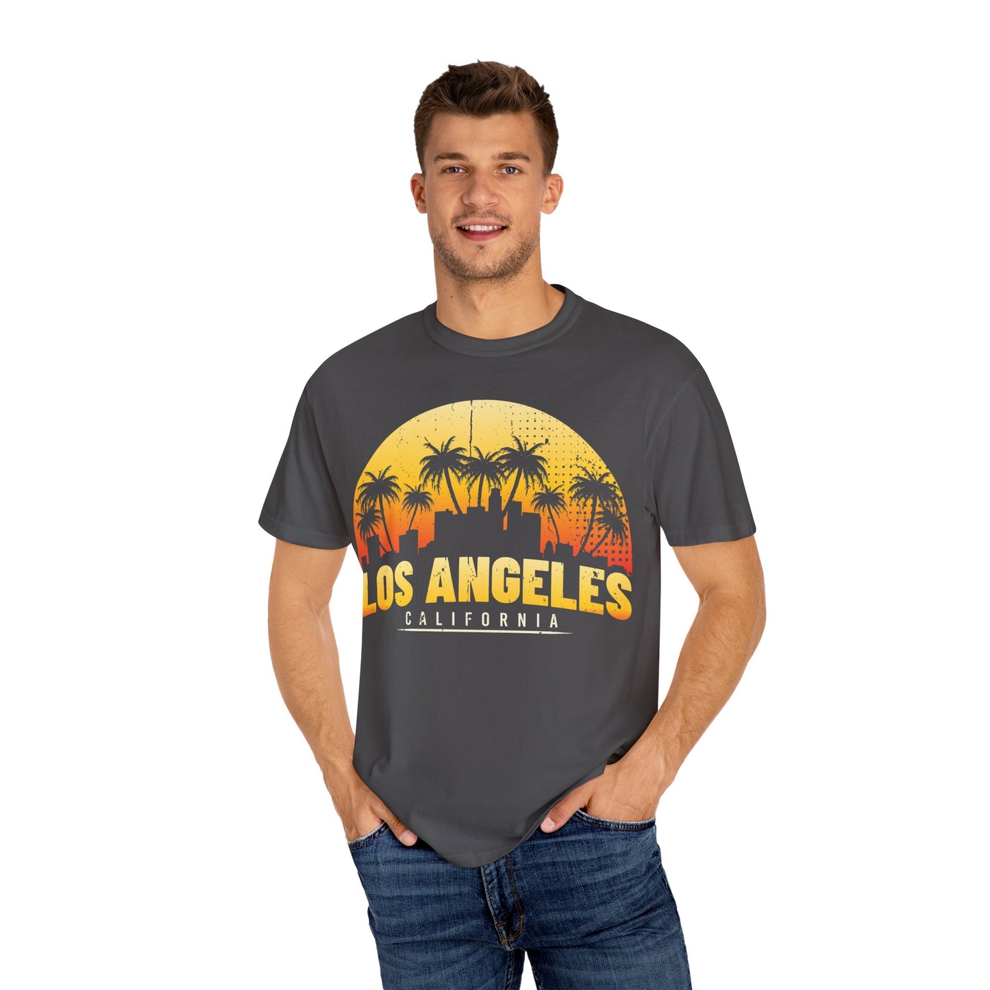 Los Angeles Sunset T-Shirt, California Graphic Tee, Beachwear, Vacation Shirt, Travel Gift, Summer Outfit - TINMICO