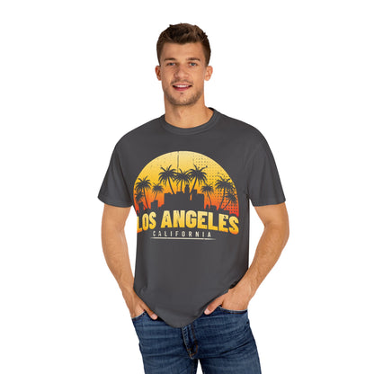 Los Angeles Sunset T-Shirt, California Graphic Tee, Beachwear, Vacation Shirt, Travel Gift, Summer Outfit - TINMICO