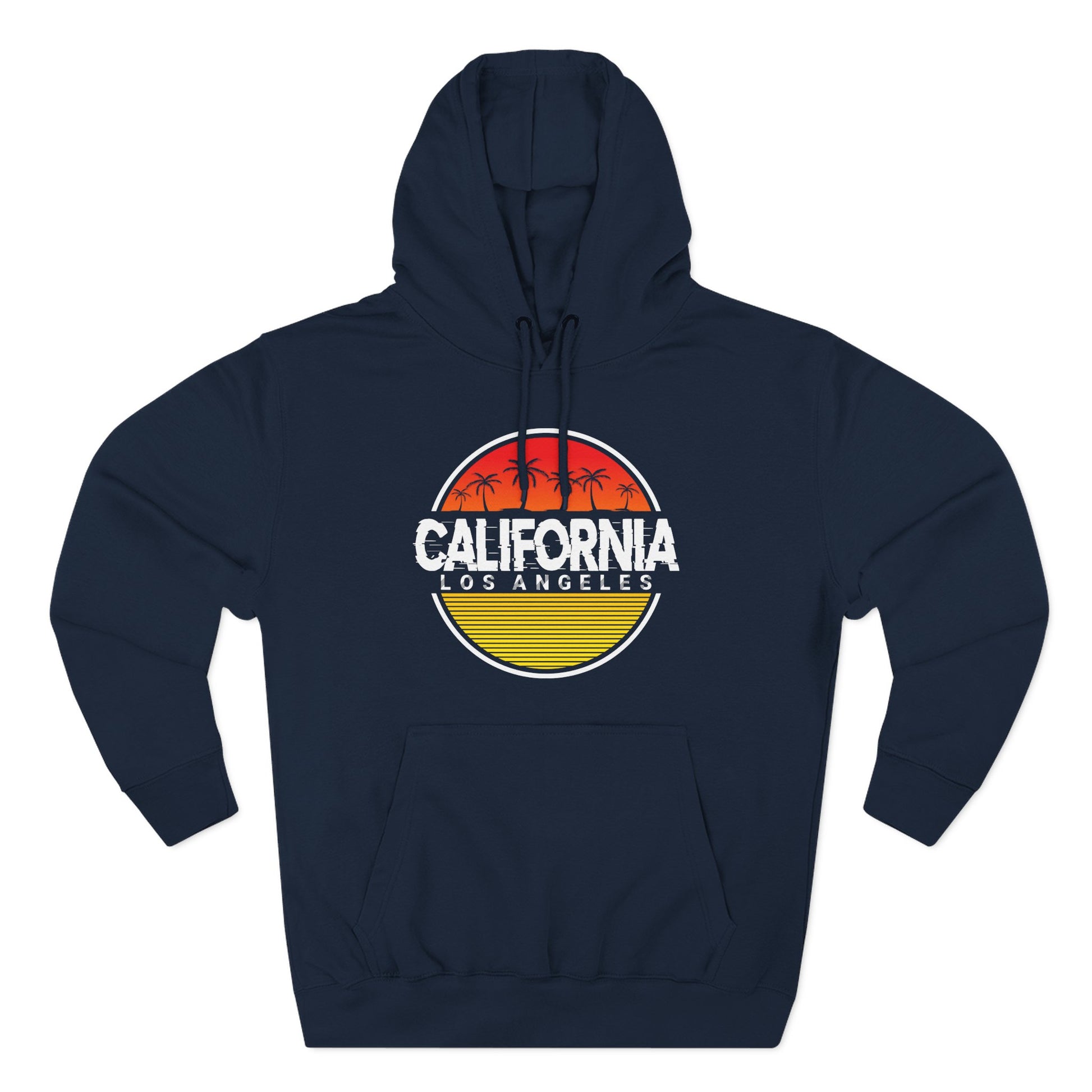 California Sunset Fleece Hoodie, Cozy Sweater, Perfect for Beach Days, Gifts for Her, Summer Vibes - TINMICO