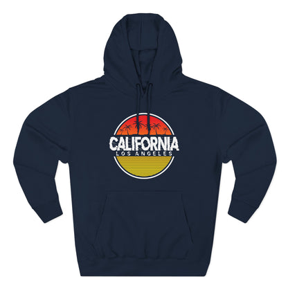 California Sunset Fleece Hoodie, Cozy Sweater, Perfect for Beach Days, Gifts for Her, Summer Vibes - TINMICO