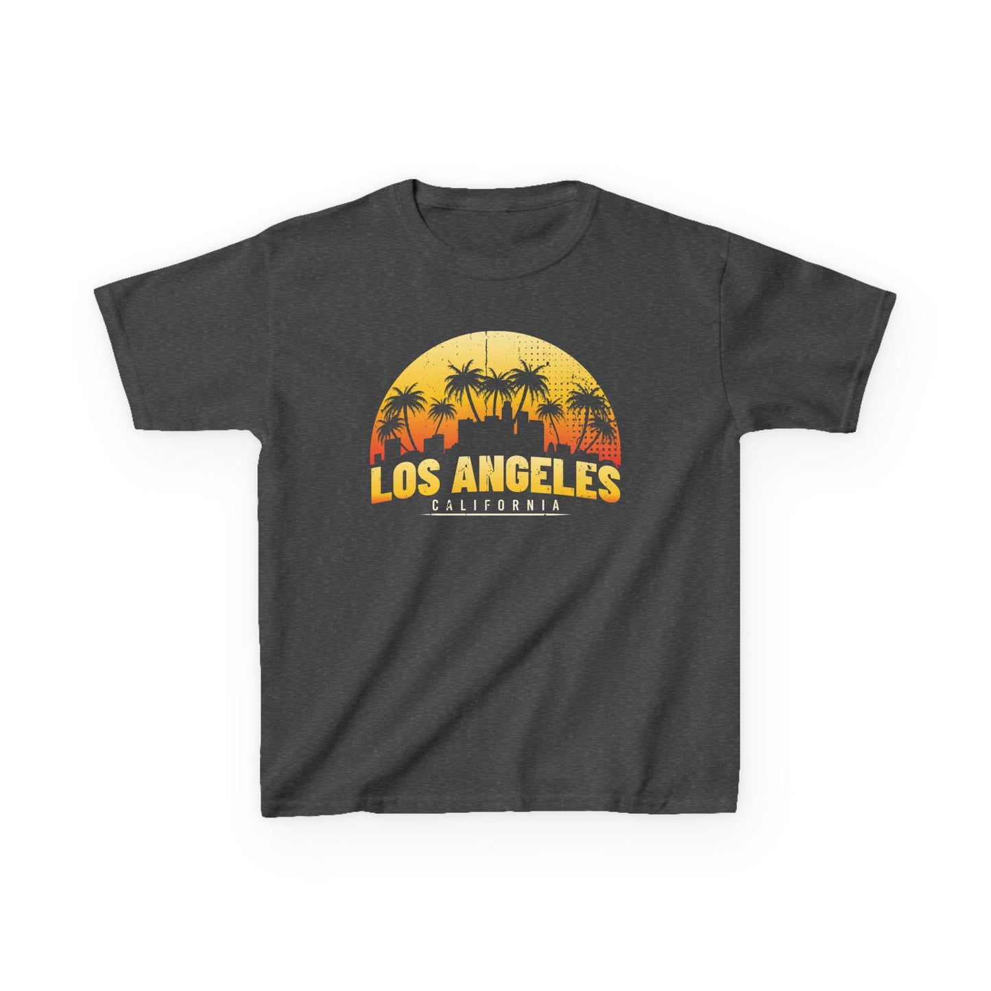 Kids Los Angeles Sunset Tee | Fun Summer Shirt, Children's Apparel, Casual Wear, Gift for Kids, California Themed Clothing - TINMICO