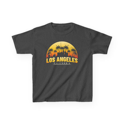 Kids Los Angeles Sunset Tee | Fun Summer Shirt, Children's Apparel, Casual Wear, Gift for Kids, California Themed Clothing - TINMICO