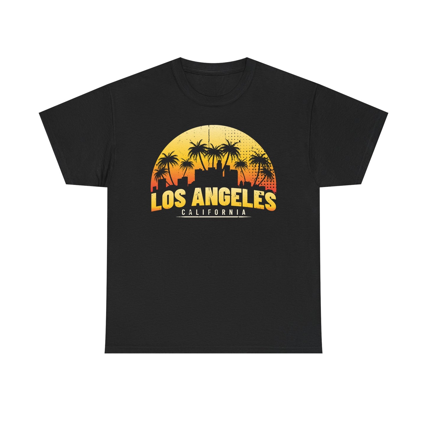 Los Angeles Sunset Graphic Tee | Unisex Heavy Cotton Shirt, California Style T-Shirt, Summer Outfit, Presentation Gift, Music Festival Top - TINMICO