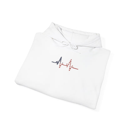 Heartbeat Design Unisex Heavy Blend Hooded Sweatshirt, Comfortable Sweatshirt, Casual Wear, Gift for Healthcare Workers, Pulse Rate [...] - TINMICO