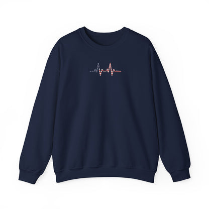 Heartbeat ECG Unisex Sweatshirt, Cozy Crewneck for Medical Professionals, Gift for Nurses, Heart Health Awareness, Casual Fall Wear - TINMICO