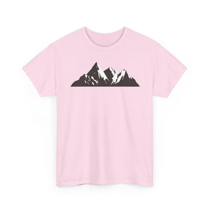 Mountain Art Unisex Heavy Cotton Tee | Adventure T-Shirt, Outdoor Apparel, Nature Lover Gift, Travel Shirt, Hiking Gear - TINMICO