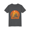 Halloween Youth Short Sleeve Tee, Halloween T-Shirt, Kids Spooky Shirt, Trick or Treat Top, Scary Costume Tee, Fall Celebration Apparel - TINMICO