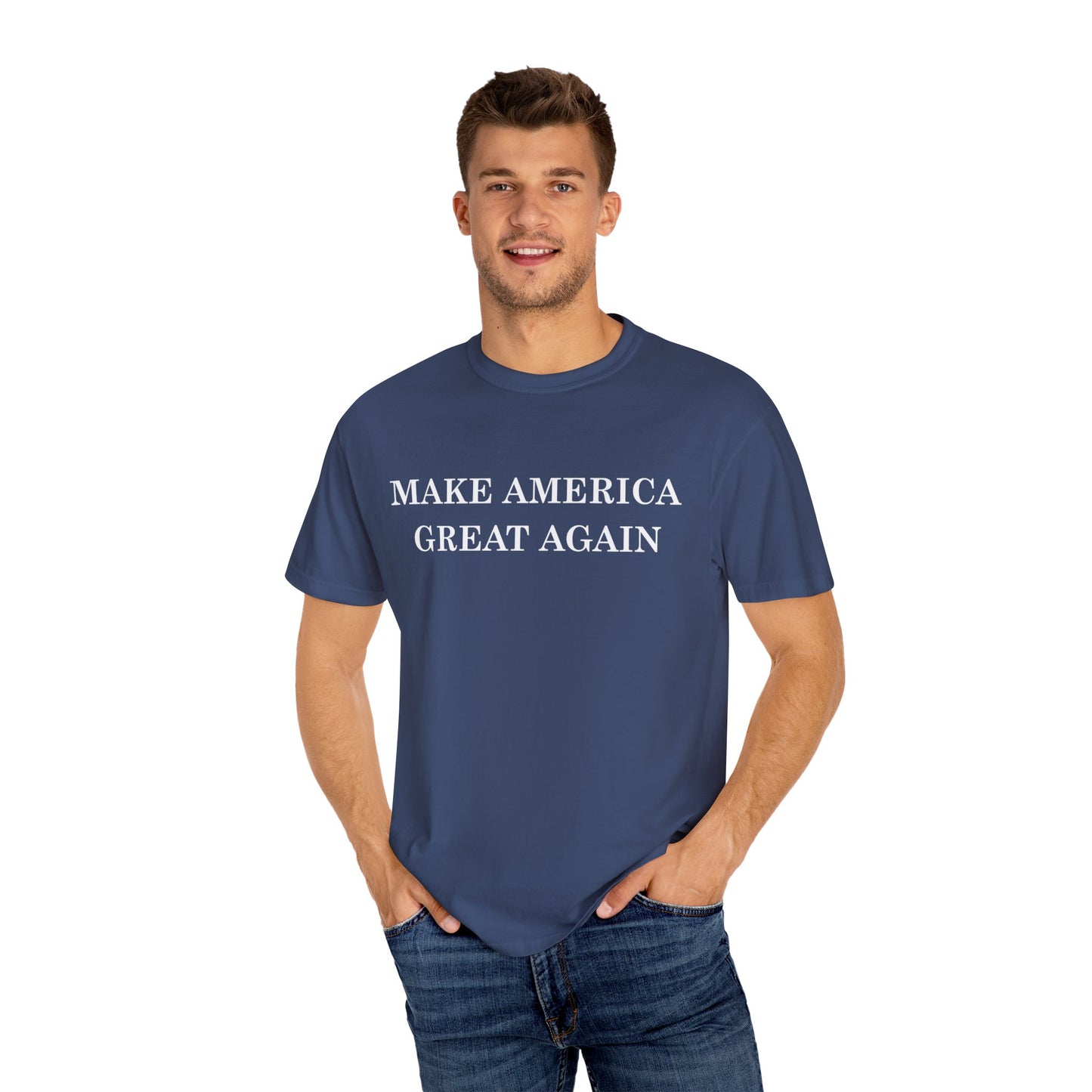 Make America Great Again Unisex Garment-Dyed T-Shirt, Casual Wear, Graphic Tee, Soft Cotton Shirt, Gift for Friends