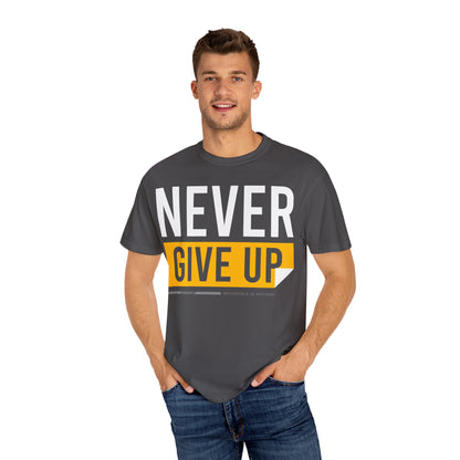 Motivational T-Shirt | 'Give Up' Design | Unisex Comfort, Everyday Wear, Gift Idea, Fitness Fashion, Casual Streetwear - TINMICO