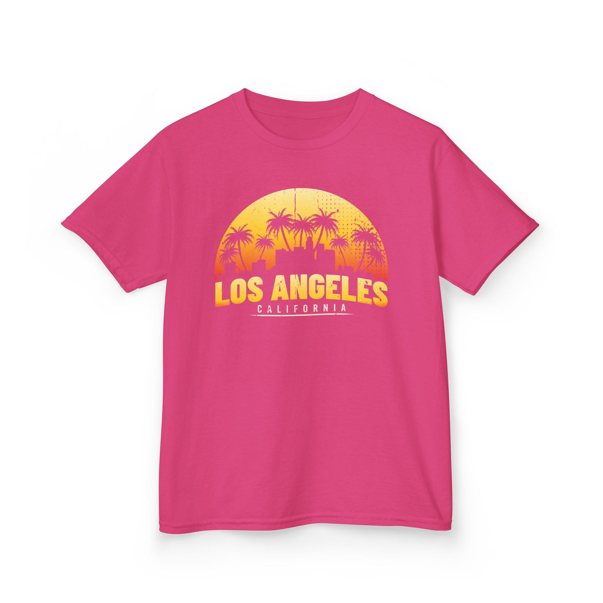 Kids Los Angeles Sunset Tee | Fun Summer Shirt, Children's Apparel, Casual Wear, Gift for Kids, California Themed Clothing - TINMICO
