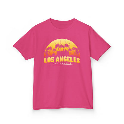 Kids Los Angeles Sunset Tee | Fun Summer Shirt, Children's Apparel, Casual Wear, Gift for Kids, California Themed Clothing - TINMICO