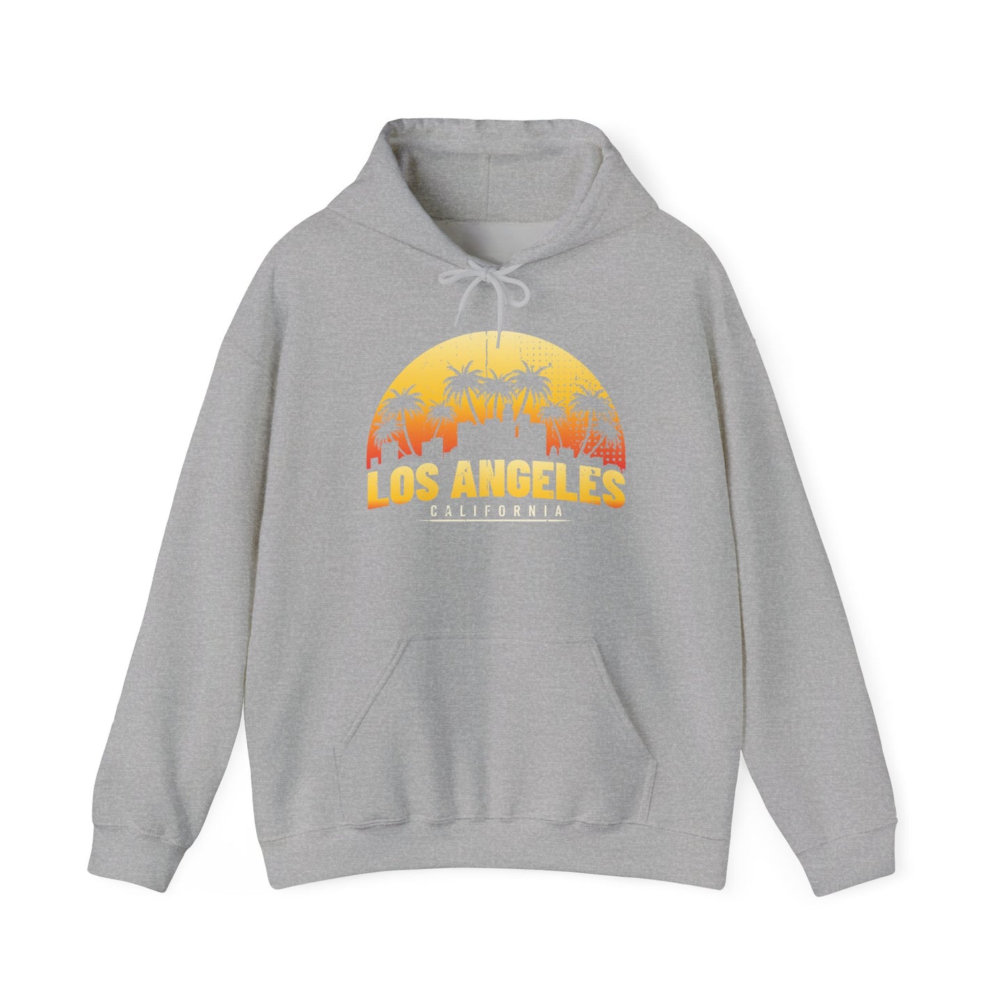 Los Angeles Vintage Sunset Hoodie, Unisex Sweatshirt for Casual Wear, California Pride Gift, Travel Souvenir, Cozy Apparel - TINMICO