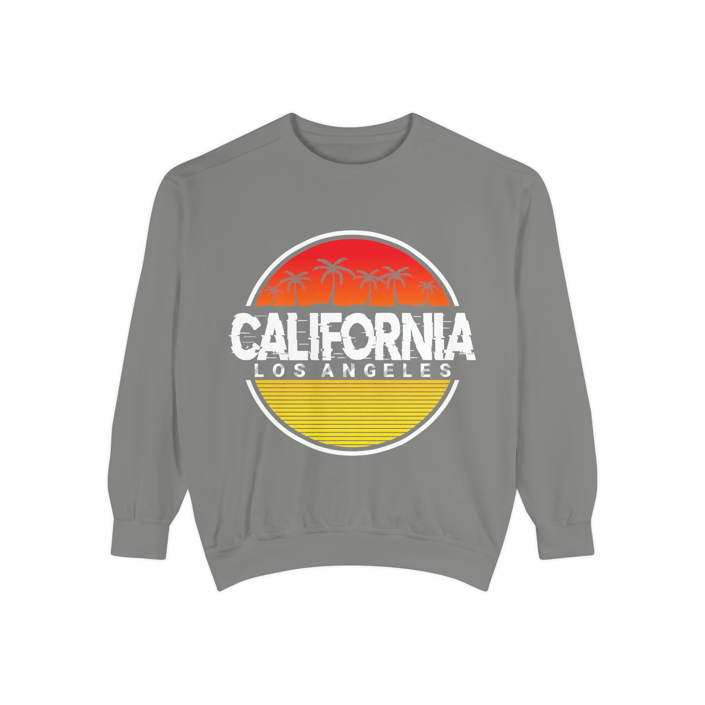 California Garment-Dyed Sweatshirt, Vintage California Sweatshirt, Los Angeles Apparel, Summer Vibes, Stylish Casual Wear - TINMICO