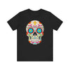 Colorful Sugar Skull Tee - Day of the Dead Shirt, Unisex Casual Wear, Festival Outfit, Gift for Halloween and Celebrations - TINMICO