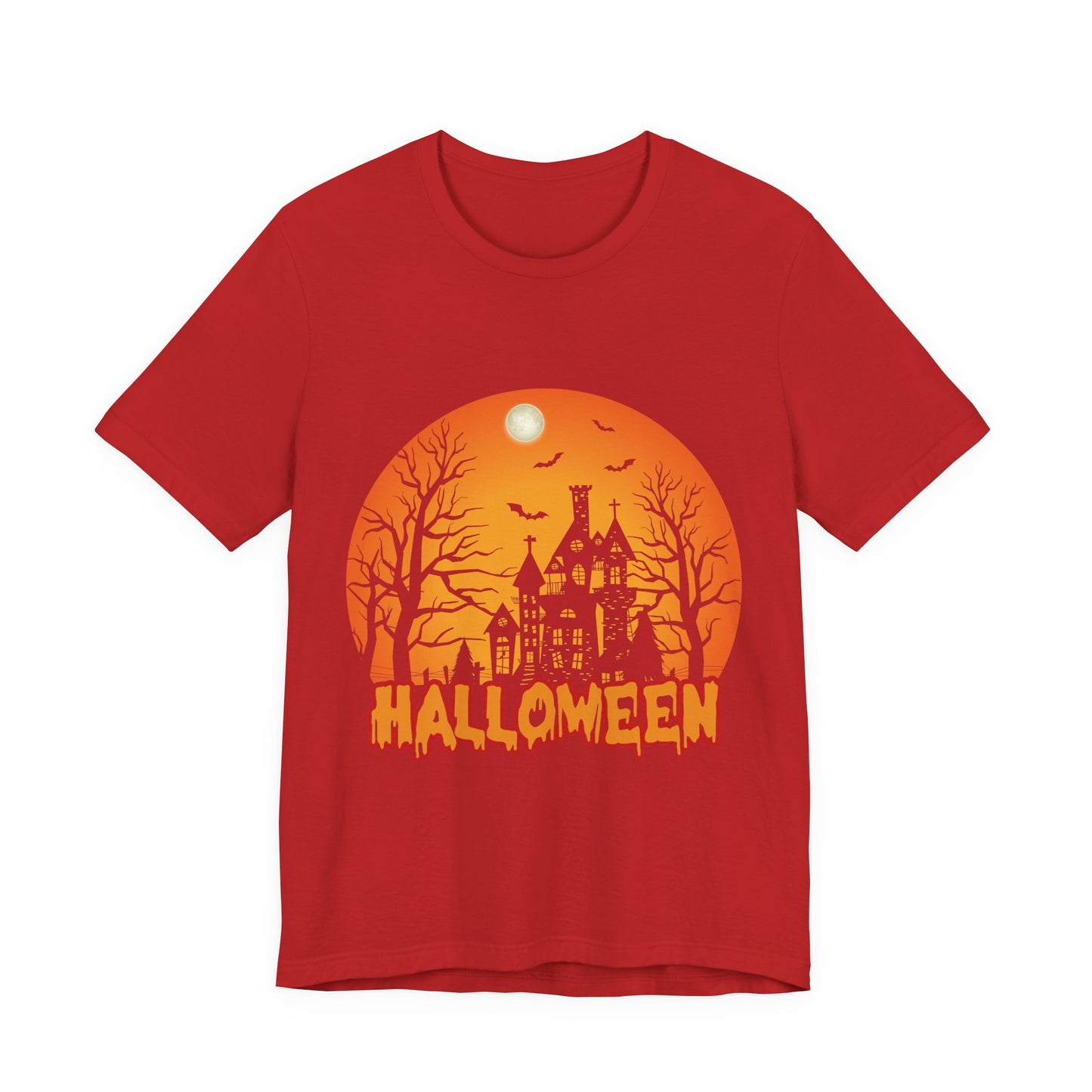 Halloween Unisex Jersey Short Sleeve Tee, Spooky T-Shirt, Halloween Costume Tee, Fall Apparel, Halloween Gift, October Celebration - TINMICO