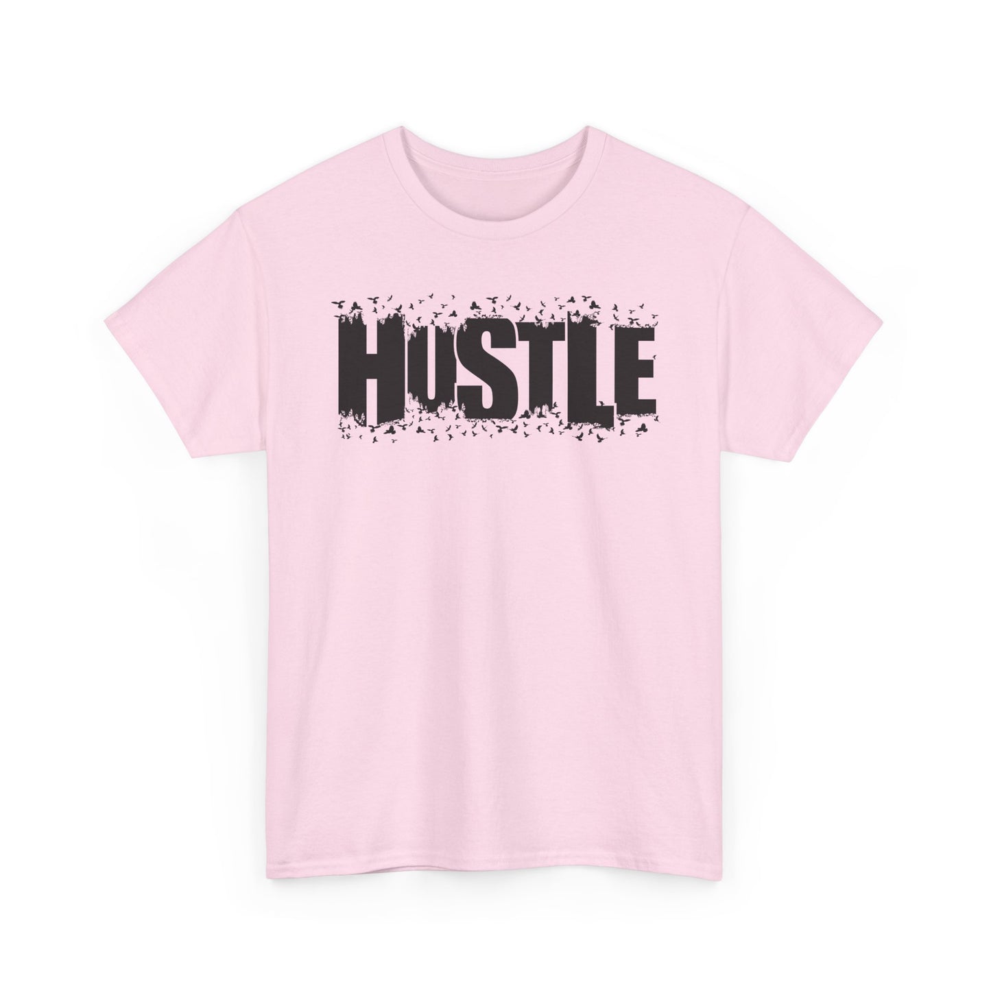 Hustle Unisex Heavy Cotton Tee, Motivational T-Shirt, Fitness Apparel, Trendy Gift, Everyday Casual Wear - TINMICO