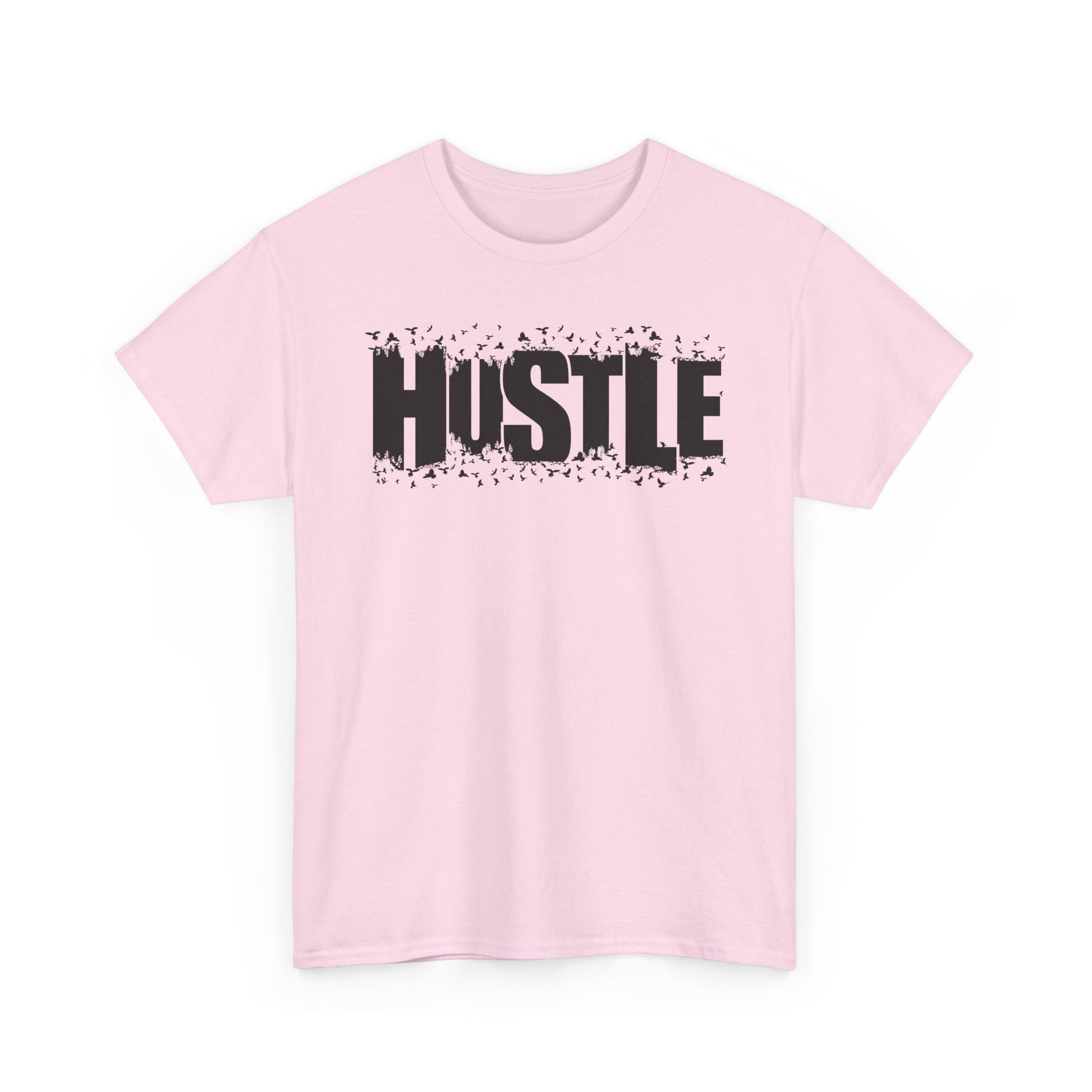 Hustle Unisex Heavy Cotton Tee, Motivational T-Shirt, Fitness Apparel, Trendy Gift, Everyday Casual Wear - TINMICO