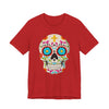 Colorful Sugar Skull Tee - Day of the Dead Shirt, Unisex Casual Wear, Festival Outfit, Gift for Halloween and Celebrations - TINMICO