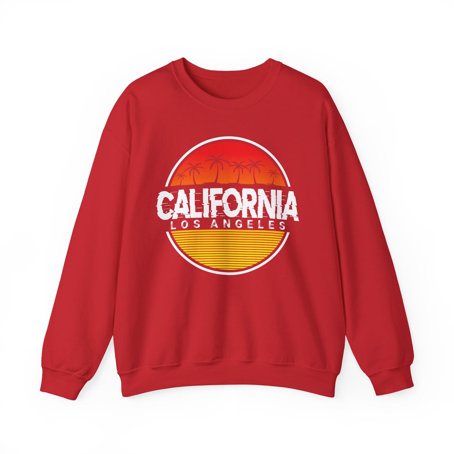 California Sunset Crewneck Sweatshirt, Unisex California Graphic Sweatshirt, Los Angeles Sweatshirt, Beach Vibe Sweatshirt, Casual - TINMICO