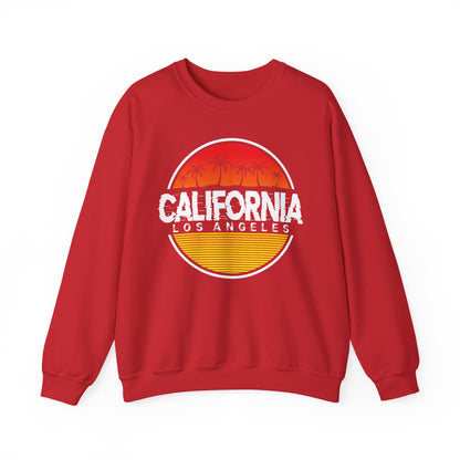 California Sunset Crewneck Sweatshirt, Unisex California Graphic Sweatshirt, Los Angeles Sweatshirt, Beach Vibe Sweatshirt, Casual - TINMICO