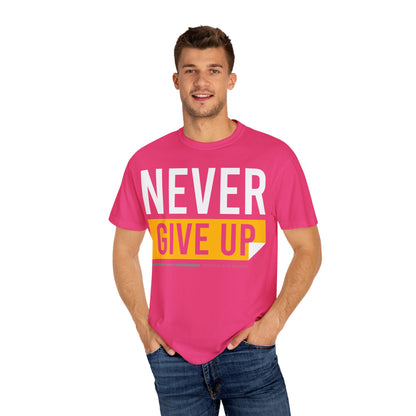 Motivational T-Shirt | 'Give Up' Design | Unisex Comfort, Everyday Wear, Gift Idea, Fitness Fashion, Casual Streetwear - TINMICO