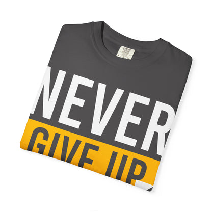 Motivational T-Shirt | 'Give Up' Design | Unisex Comfort, Everyday Wear, Gift Idea, Fitness Fashion, Casual Streetwear - TINMICO