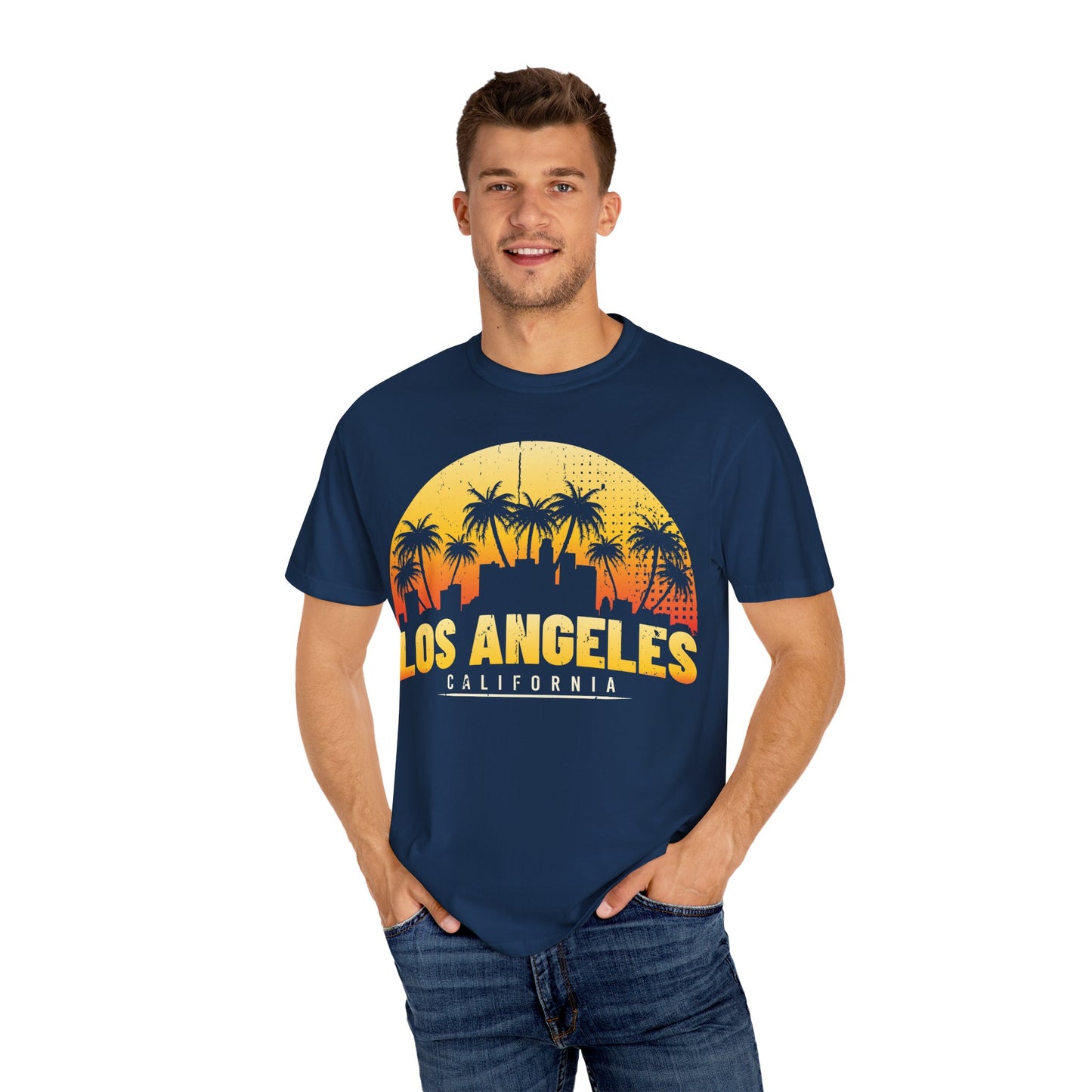 Los Angeles Sunset T-Shirt, California Graphic Tee, Beachwear, Vacation Shirt, Travel Gift, Summer Outfit - TINMICO
