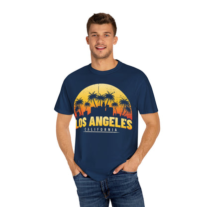 Los Angeles Sunset T-Shirt, California Graphic Tee, Beachwear, Vacation Shirt, Travel Gift, Summer Outfit - TINMICO