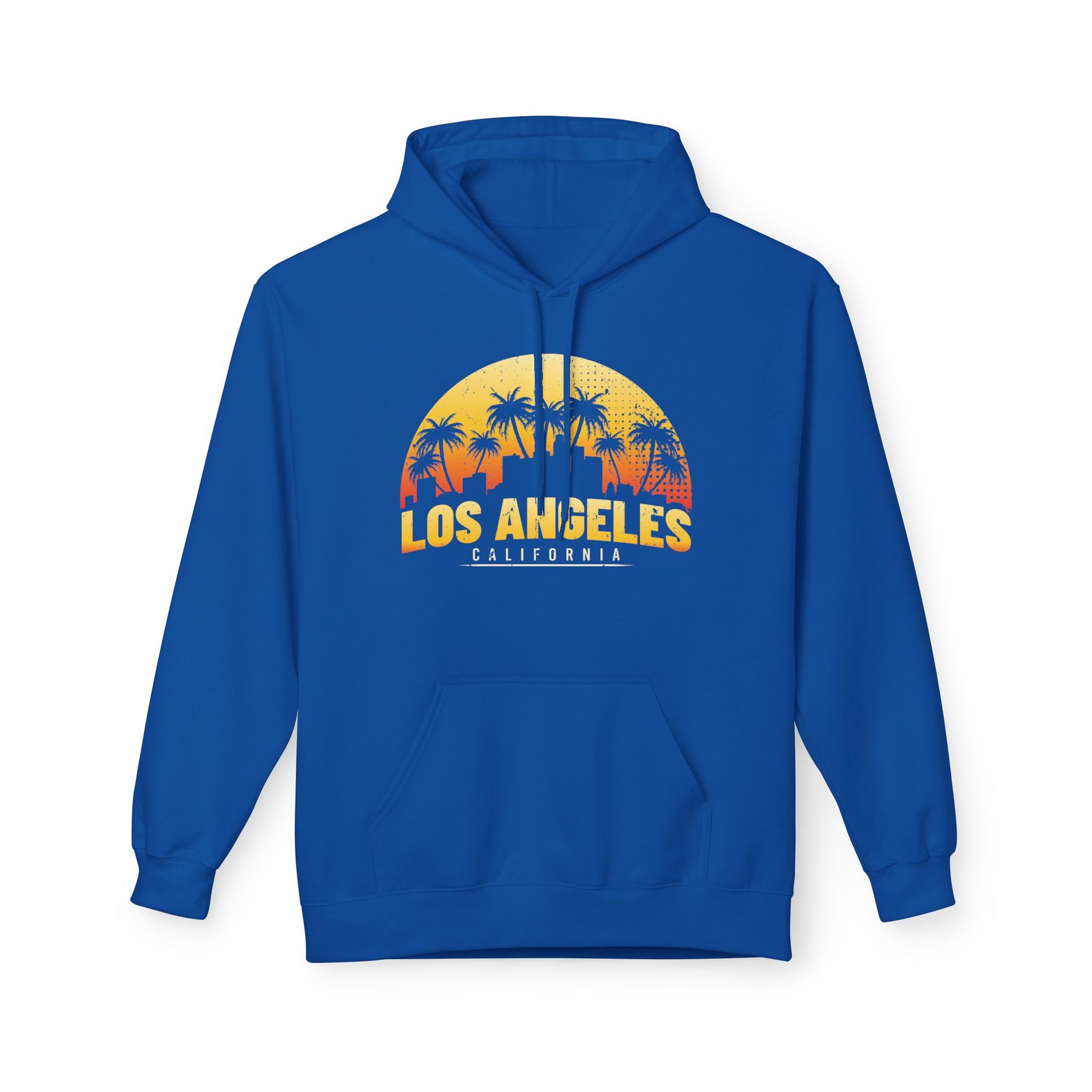California Sunset Hoodie, Los Angeles Fleece Sweatshirt, Beach Vibes Fashion, Travel Gift, Summer Casual Wear - TINMICO