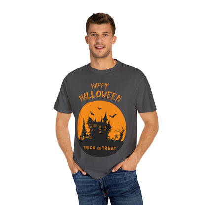 Halloween Graphic T-shirt, Spooky Tee for Trick or Treat, Unisex T-shirt for Fall Celebrations, Halloween Party Shirt, Cozy Casual Wear - TINMICO