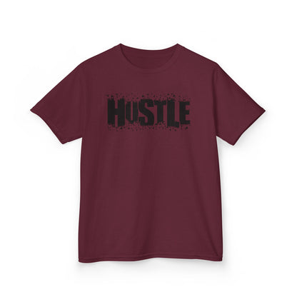 Hustle Kids Tee, Motivational Youth Shirt, Boys and Girls Tee, Active Wear, Trendy Kids Clothing - TINMICO