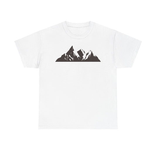 Mountain Art Unisex Heavy Cotton Tee | Adventure T-Shirt, Outdoor Apparel, Nature Lover Gift, Travel Shirt, Hiking Gear - TINMICO