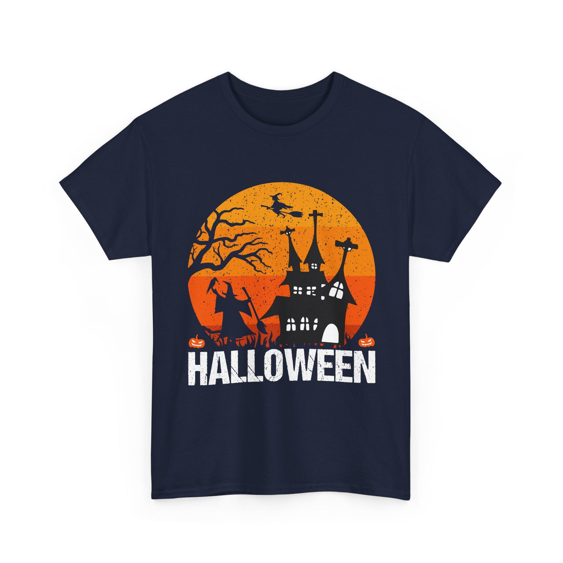 Halloween Unisex Heavy Cotton Tee, Spooky Graphic T-Shirt, Fall Fashion, October Celebrations, Halloween Costume Tee, Gift for [...] - TINMICO